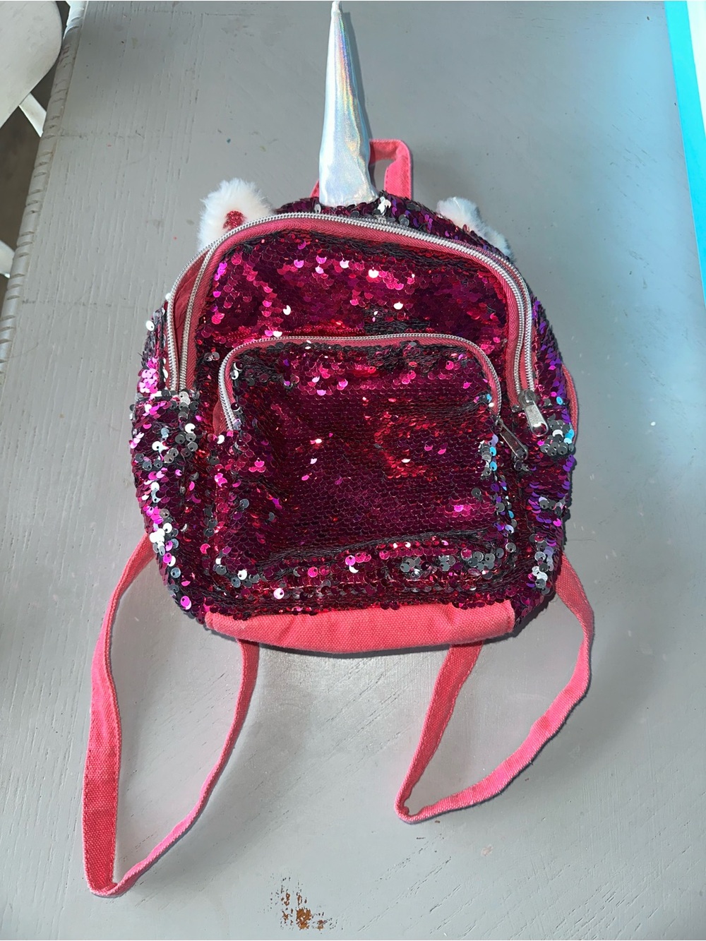 Kids Sequin Unicorn Backpack - Pink